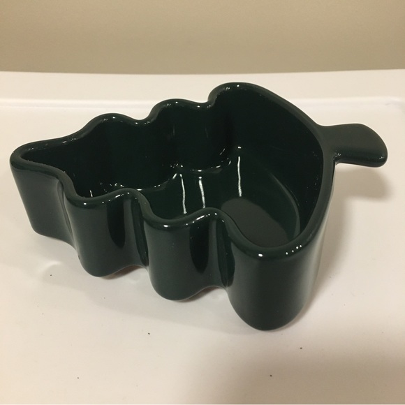 Small Glass Trinket Dish: Christmas Tree, Candy, Jewelry, Rings, Earrings, Green - Picture 7 of 11